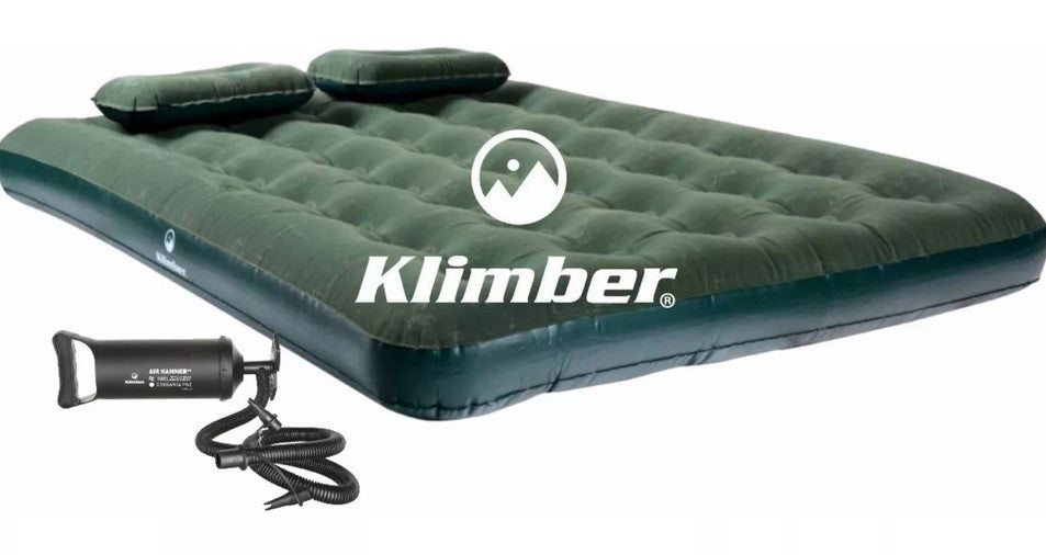 Colchón Inflable 2 Plazas Klimber con Inflador Manual – Verde