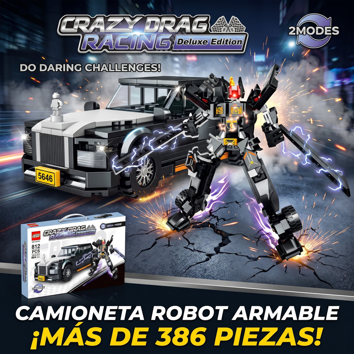 Camioneta Lujo Transformable +386 Piezas