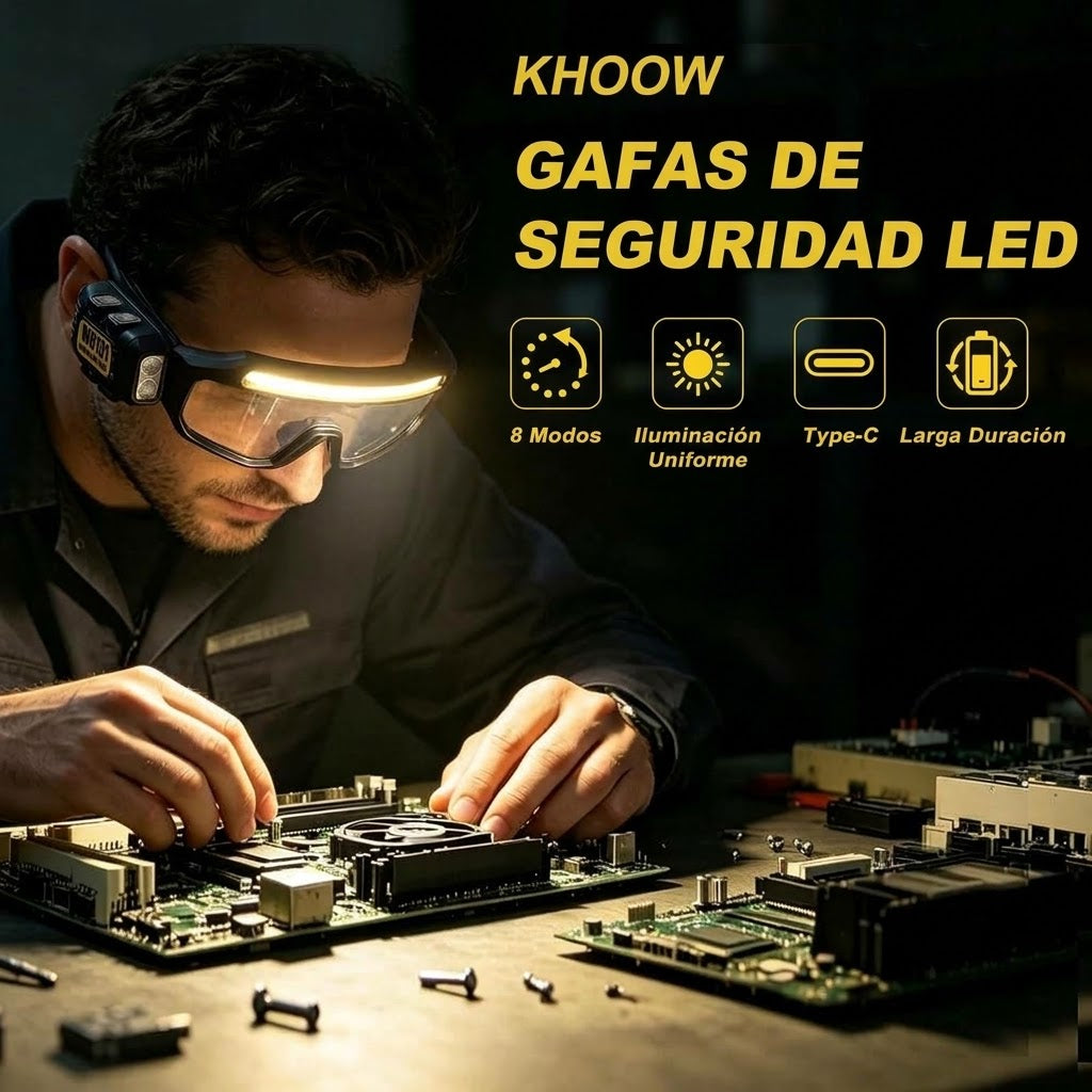 Gafas de Seguridad con Luz LED Inteligentes