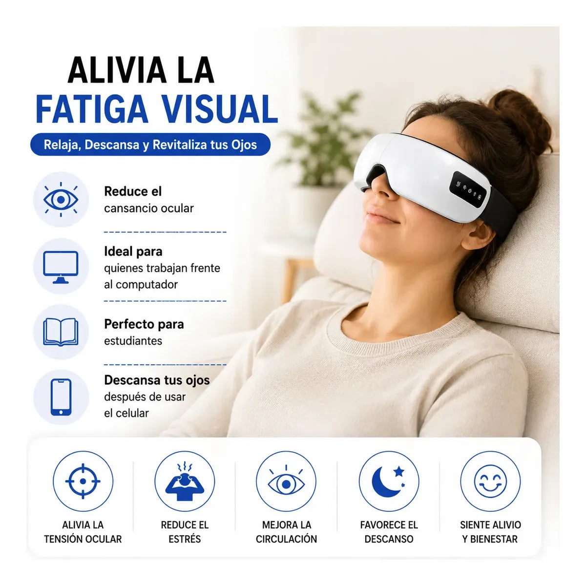 Masajeador Ocular Inteligente Recargable