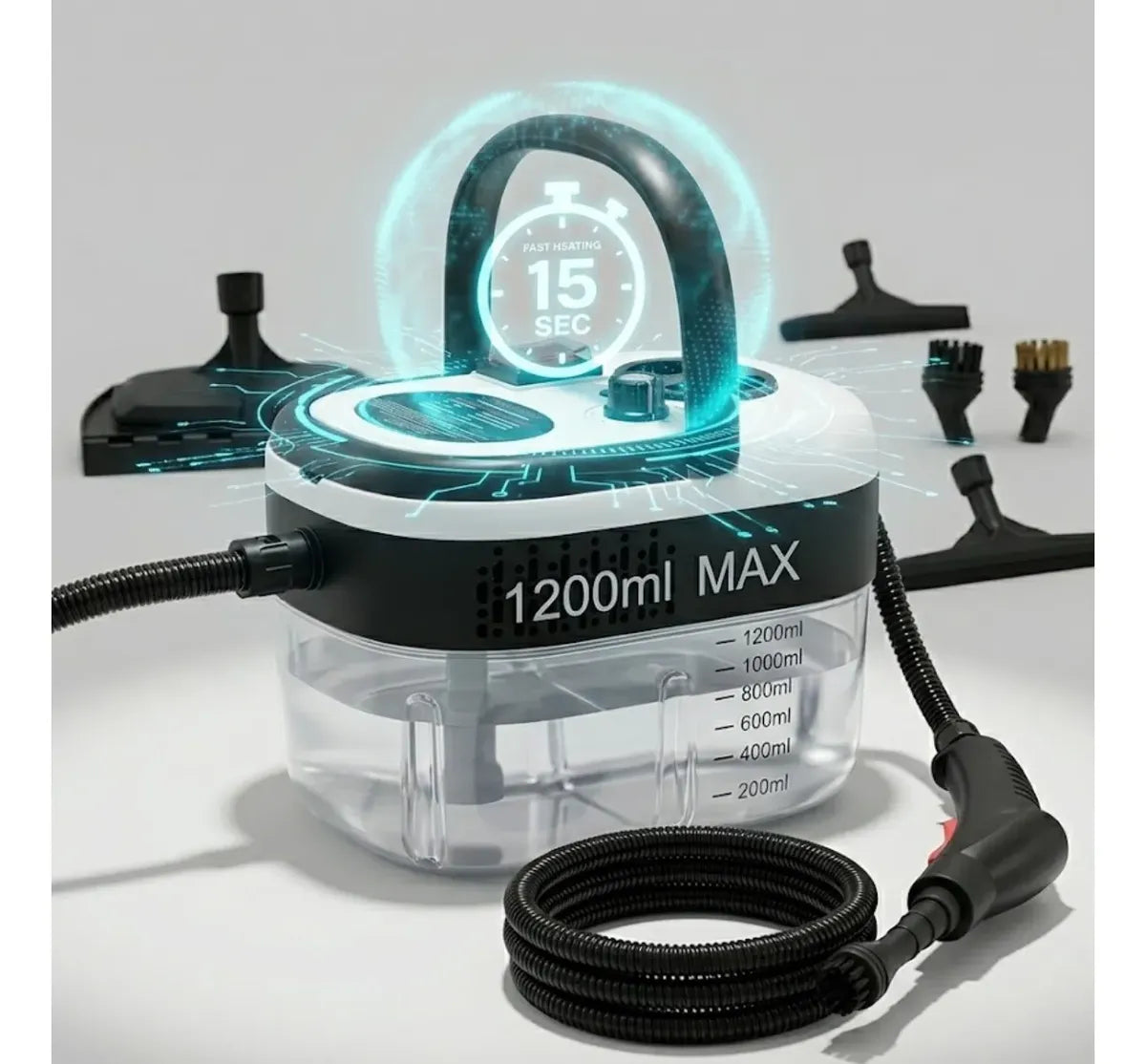 Limpiador a Vapor a Presión 2500W Portátil