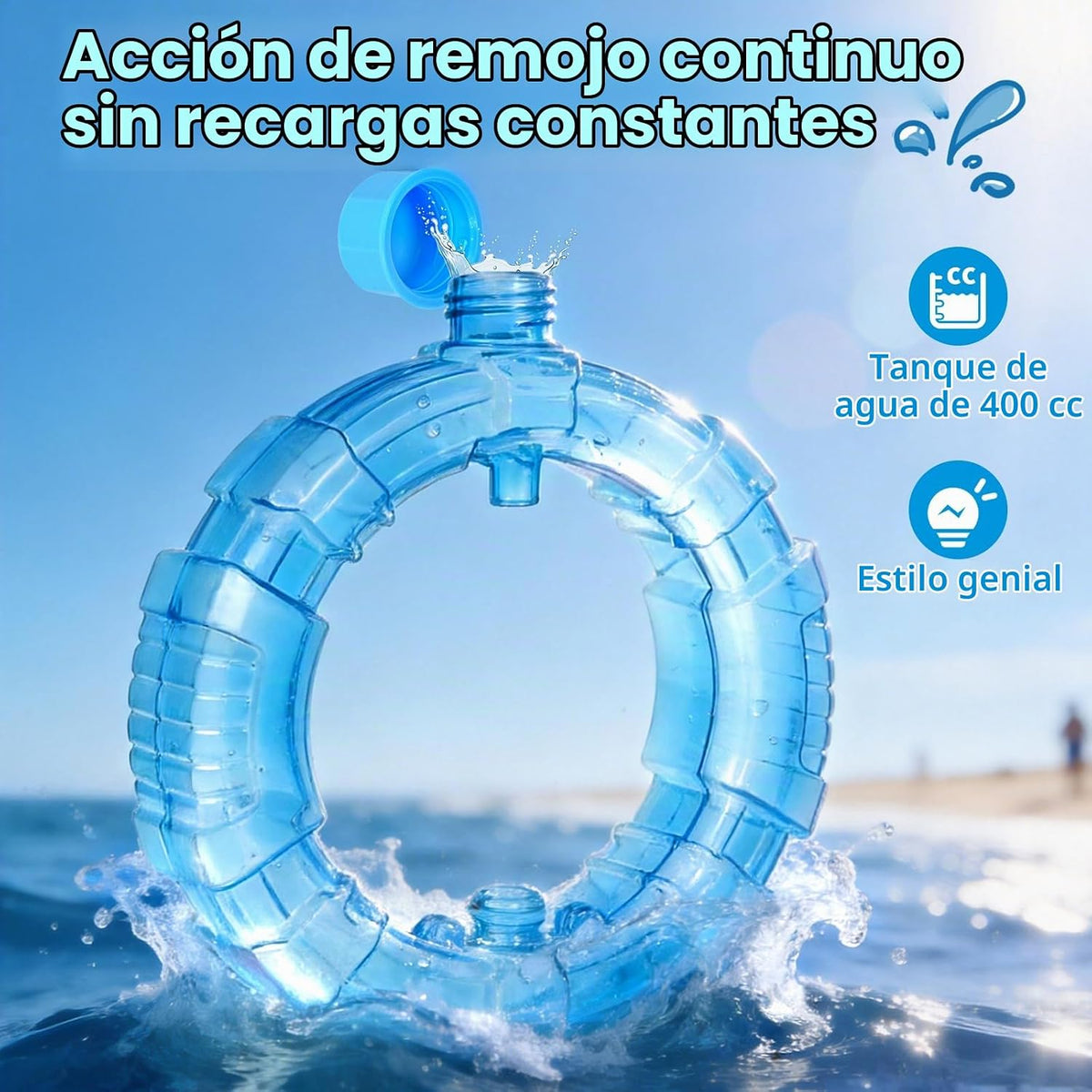 Pistola de Agua Eléctrica Automática con Luces