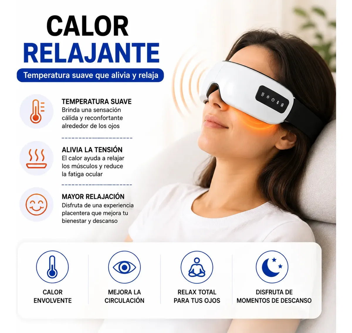 Masajeador Ocular Inteligente Recargable