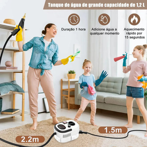 Limpiador a Vapor a Presión 2500W Portátil